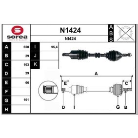Antriebswelle N1424 von SNRA günstig für 188,38 € online kaufen