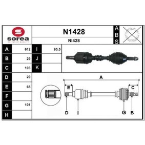 Antriebswelle N1428 von SNRA günstig für 211,16 € online kaufen