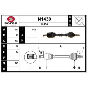 Antriebswelle N1430 von SNRA günstig für 234,37 € online kaufen