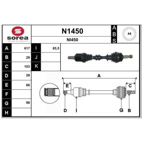 Antriebswelle N1450 von SNRA günstig für 287,26 € online kaufen