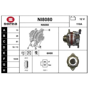 Lichtmaschine NI8080 von SNRA günstig für 186,61 € online kaufen