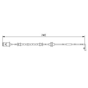 Warnkontakt, Bremsbelagverschleiß 1 987 474 973 von BOSCH günstig für 17,31 € online kaufen