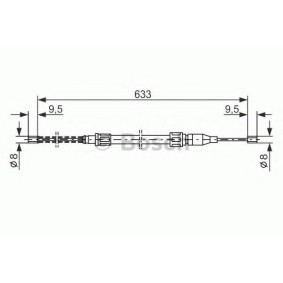 Handbremsseil 1 987 477 043 von BOSCH günstig für 11,52 € online kaufen