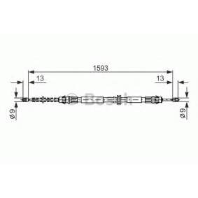Handbremsseil 1 987 477 374 von BOSCH günstig für 42,60 € online kaufen