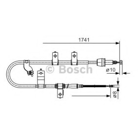 Handbremsseil 1 987 482 076 von BOSCH günstig für 62,51 € online kaufen