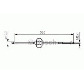 Handbremsseil 1 987 482 121 von BOSCH günstig für 11,95 € online kaufen