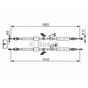 Handbremsseil 1 987 482 189 von BOSCH günstig für 32,84 € online kaufen