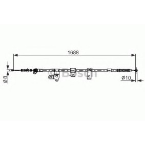 Handbremsseil 1 987 482 306 von BOSCH günstig für 32,62 € online kaufen