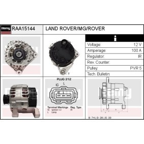 Lichtmaschine für ROVER von DELCO REMY