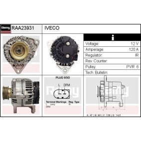 Lichtmaschine für IVECO von DELCO REMY