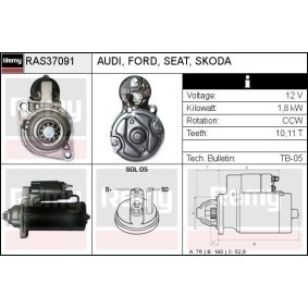 Anlasser RAS37091 von DELCO REMY günstig für 103,93 € online kaufen