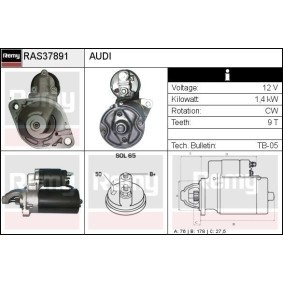 Anlasser RAS37891 von DELCO REMY günstig für 101,95 € online kaufen