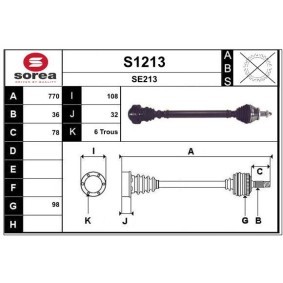 Compre Veio de transmissão da SNRA S1213 a um preço baixo por 170,30 €