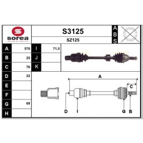 Acquista Semiasse da SNRA S3125 a buon mercato per soli 210,10 €
