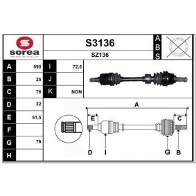 Acquista Semiasse da SNRA S3136 a buon mercato per soli 194,63 €