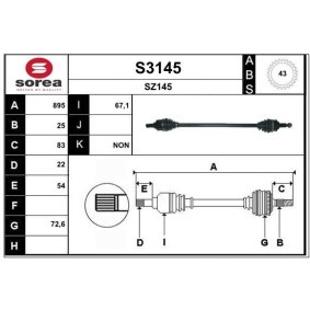 Acquista Semiasse da SNRA S3145 a buon mercato per soli 180,53 €