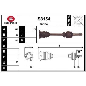 Acquista Semiasse da SNRA S3154 a buon mercato per soli 240,52 €