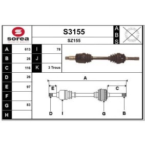Acquista Semiasse da SNRA S3155 a buon mercato per soli 242,00 €