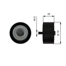 Achetez des Galet enrouleur de courroie d'accessoire GATES T36623 à prix pour 117,13 €