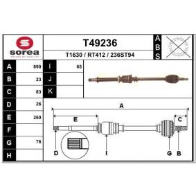 Antriebswelle T49236 von EAI günstig für 108,84 € online kaufen