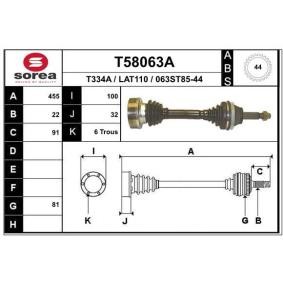 Antriebswelle T58063A von EAI günstig für 107,04 € online kaufen