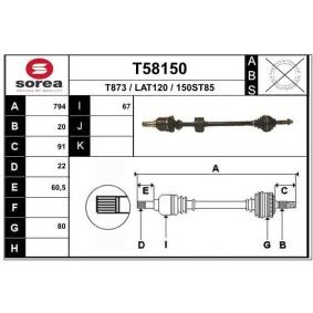 Antriebswelle T58150 von EAI günstig für 107,14 € online kaufen