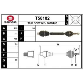 Antriebswelle T58182 von EAI günstig für 106,10 € online kaufen