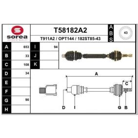 Antriebswelle T58182A2 von EAI günstig für 103,72 € online kaufen