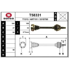 Antriebswelle T58331 von EAI günstig für 112,48 € online kaufen