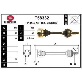 Antriebswelle T58332 von EAI günstig für 112,48 € online kaufen