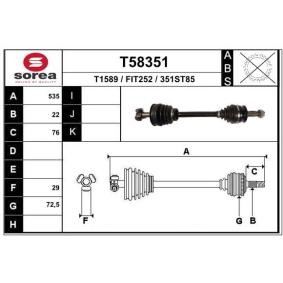 Antriebswelle T58351 von EAI günstig für 107,04 € online kaufen