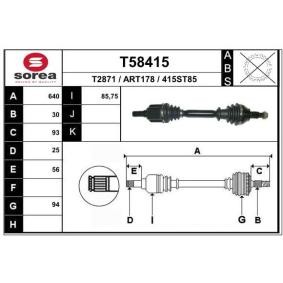 Antriebswelle T58415 von EAI günstig für 125,64 € online kaufen