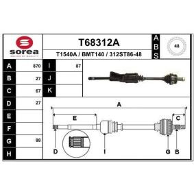 Antriebswelle T68312A von EAI günstig für 124,73 € online kaufen
