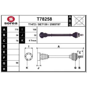 Antriebswelle T78258 von EAI günstig für 117,36 € online kaufen