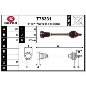 Antriebswelle T78331 von EAI günstig für 113,96 € online kaufen