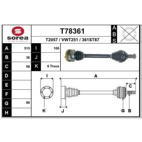 Antriebswelle T78361 von EAI günstig für 113,96 € online kaufen