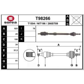 Antriebswelle T98266 von EAI günstig für 117,94 € online kaufen