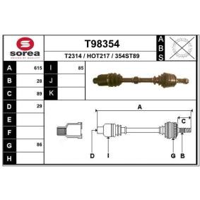 Antriebswelle T98354 von EAI günstig für 117,18 € online kaufen