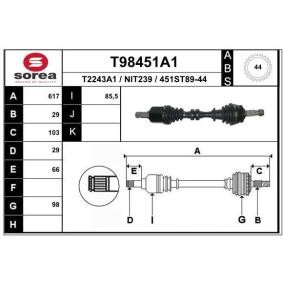 Antriebswelle T98451A1 von EAI günstig für 137,68 € online kaufen