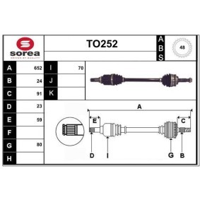 Antriebswelle für TOYOTA von SERA