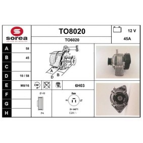 Lichtmaschine TO8020 von SNRA günstig für 127,20 € online kaufen