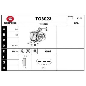 Lichtmaschine TO8023 von SNRA günstig für 160,21 € online kaufen