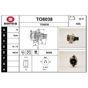 Lichtmaschine für TOYOTA von SNRA