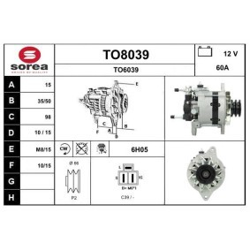 Lichtmaschine für TOYOTA von SNRA