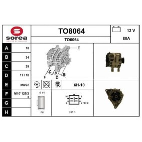 Lichtmaschine für TOYOTA von SNRA