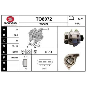 Lichtmaschine TO8072 von SNRA günstig für 213,20 € online kaufen