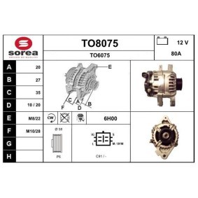 Lichtmaschine TO8075 von SNRA günstig für 246,54 € online kaufen