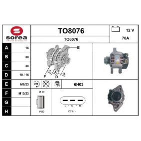 Lichtmaschine TO8076 von SNRA günstig für 214,56 € online kaufen