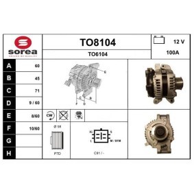 Lichtmaschine TO8104 von SNRA günstig für 228,96 € online kaufen