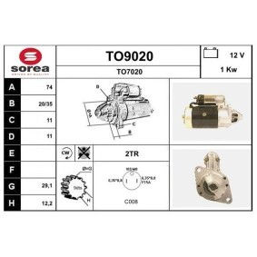 Anlasser für TOYOTA von SNRA